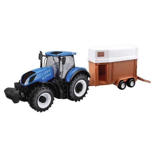 Bburago New Holland T7.315 Tractor & Horse Trailer 1 32 Scale