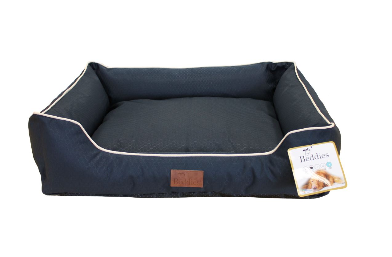 Beddies Waterproof Dog Lounger Navy-Cream 1