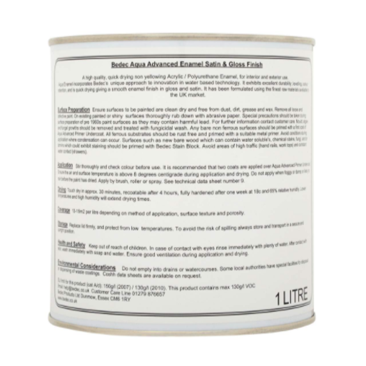 Bedec Aqua-Advanced High Gloss Brilliant White Paint 2