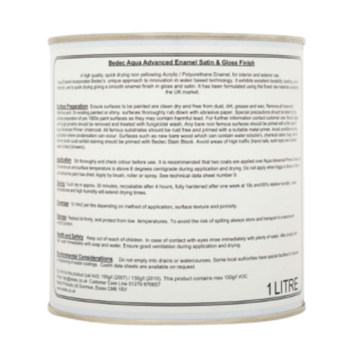 Bedec Aqua-Advanced High Gloss Brilliant White Paint 2