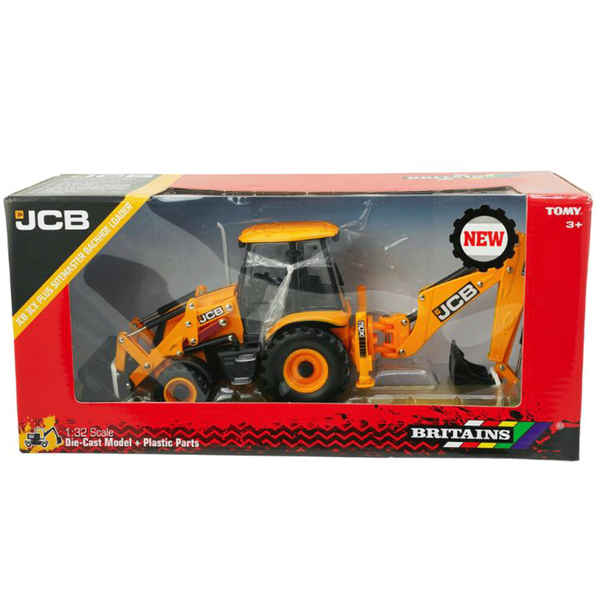 Britains JCB 3CX SiteMaster Plus Backhoe Loader 1:32 Scale
