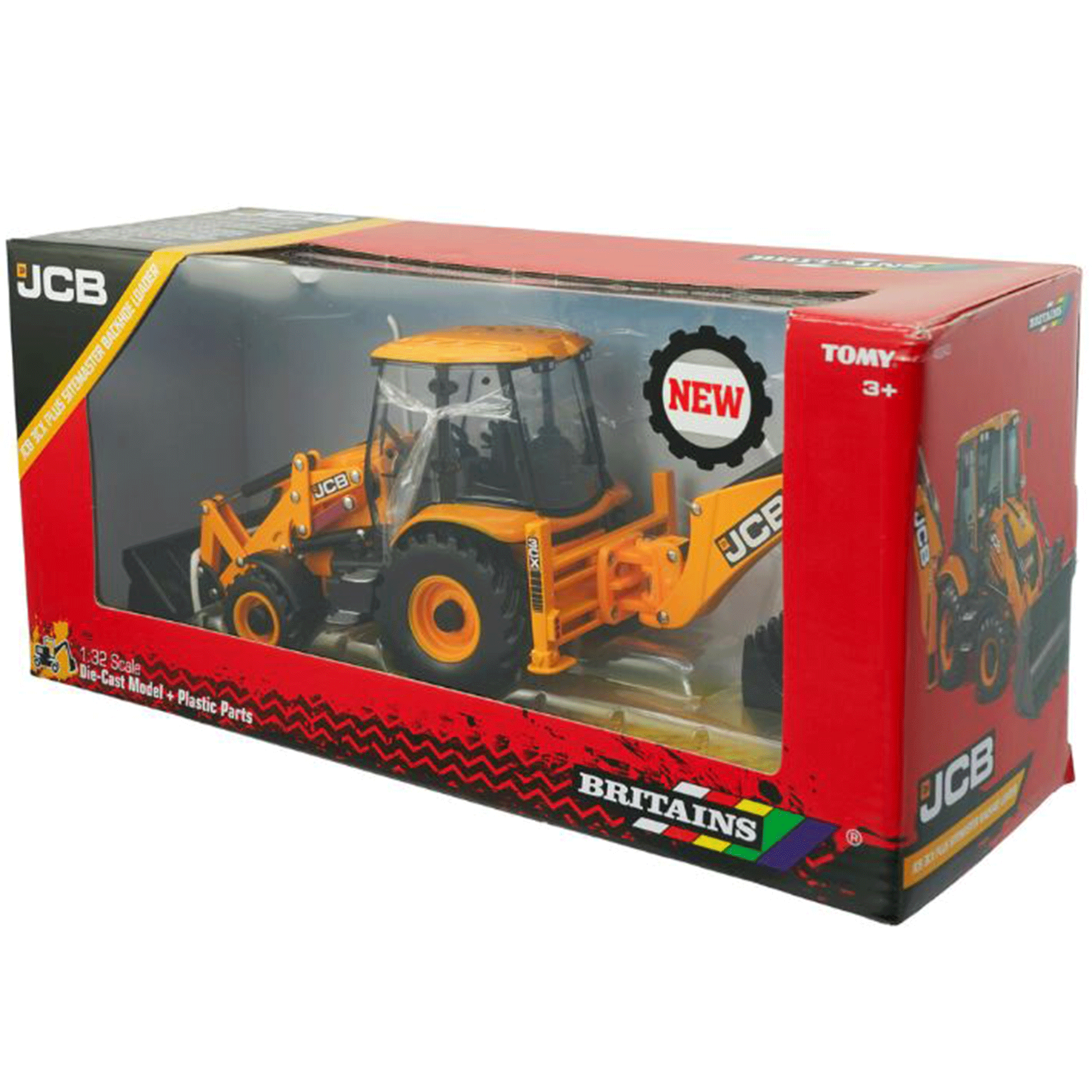 Britains JCB 3CX SiteMaster Plus Backhoe Loader 1:32 Scale