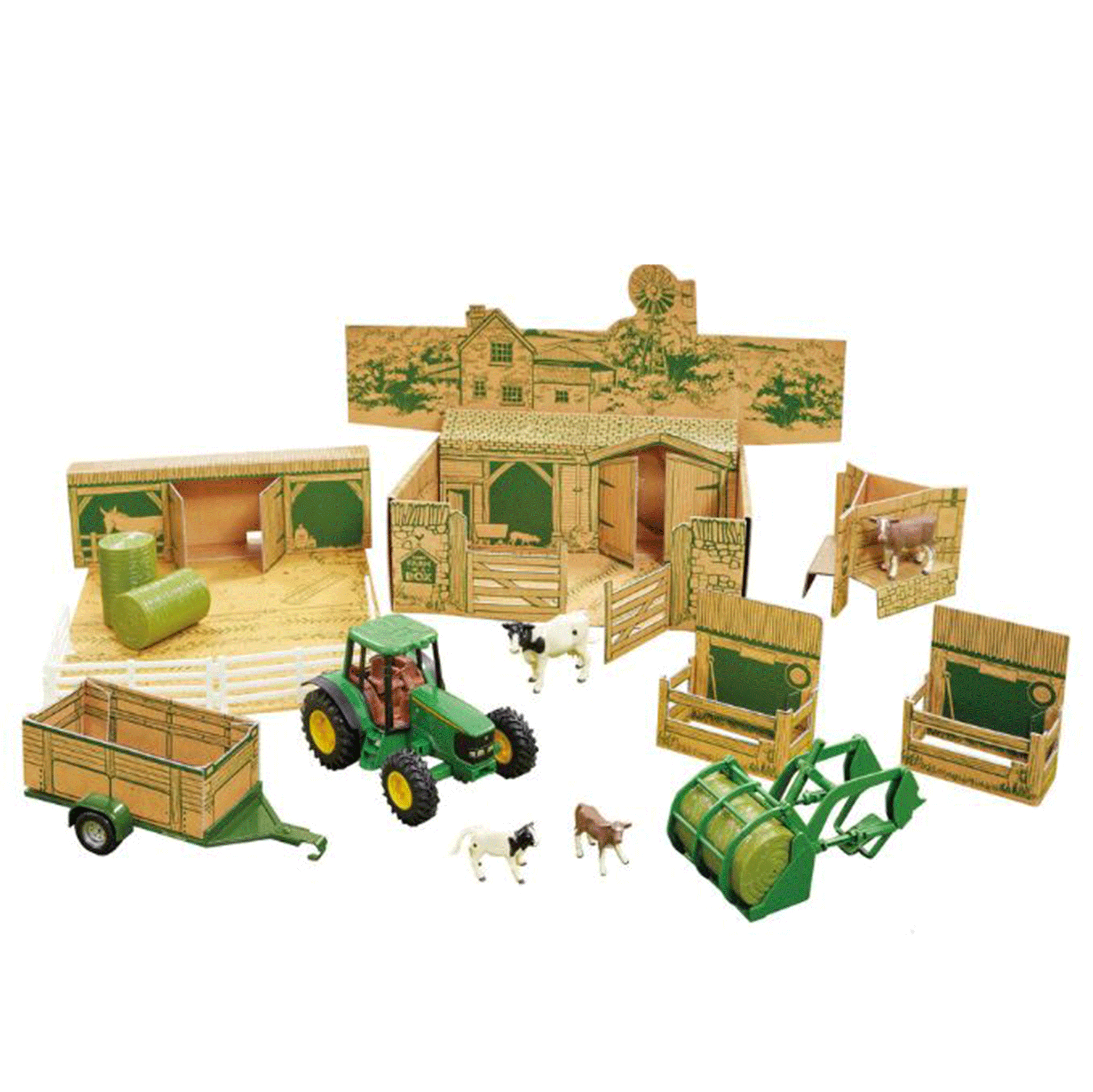 Britains John Deere Farm in a Box Playset 1:32 Scale