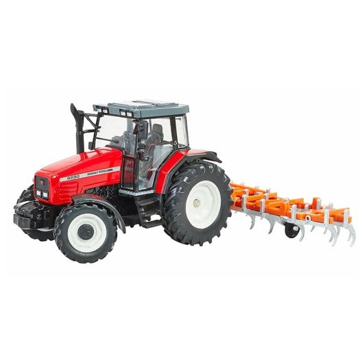 Britains Massey Ferguson 6290 Tractor & Cultivator Playset 1 32 Scale 1