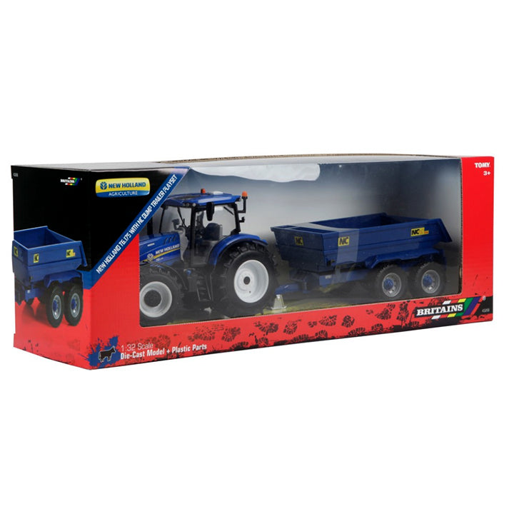 Britains New Holland T6 Tractor & Trailer Play Set 1-32 Scale 2