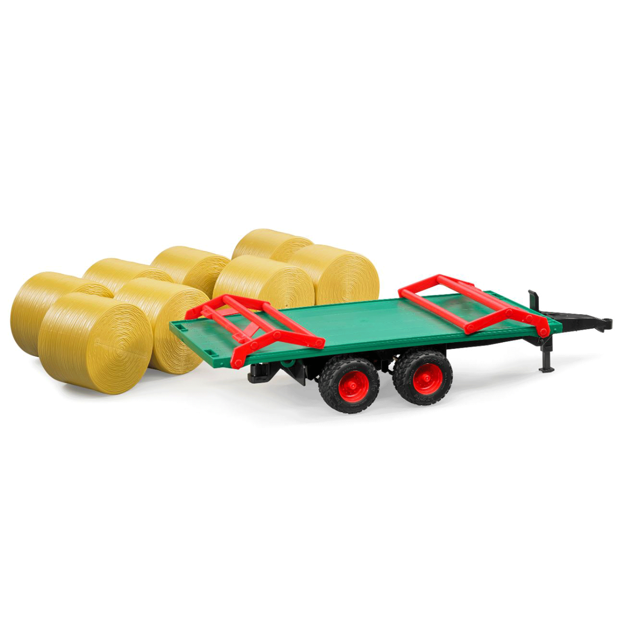 Bruder Bale Transport Trailer with 8 Round Bales 1:16 Scale