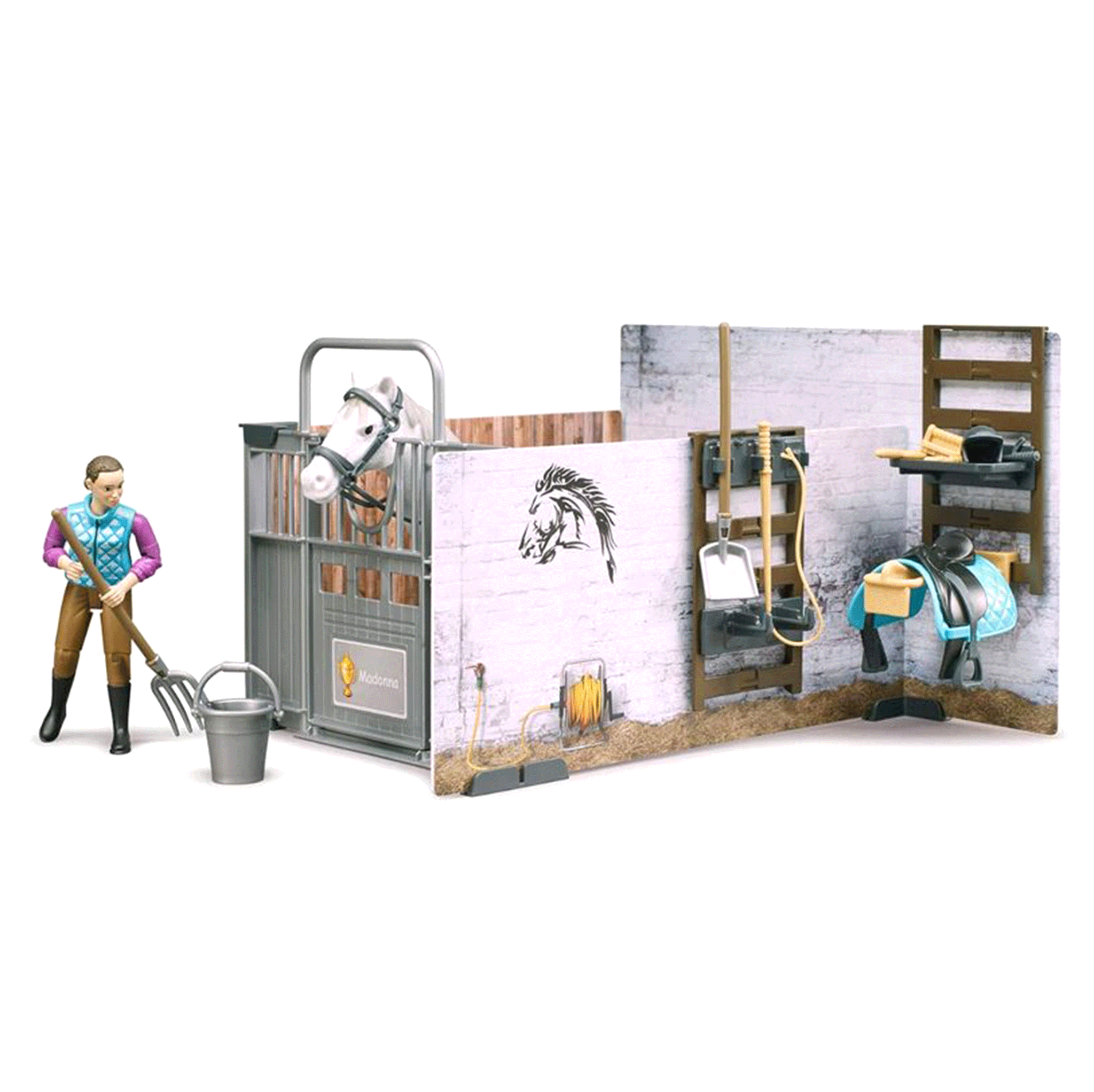 Bruder Horse Barn Stable Set 1:16 Scale