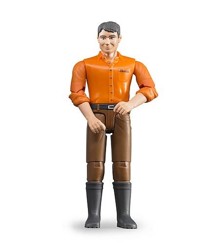 Bruder Man Figure with Brown Jeans & Wellies 1.16 Scale 2