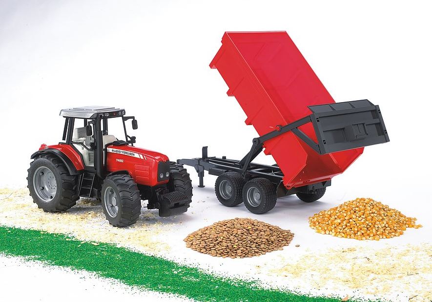 Bruder Massey Ferguson 7480 with Tipping Trailer 1 16 Scale 2