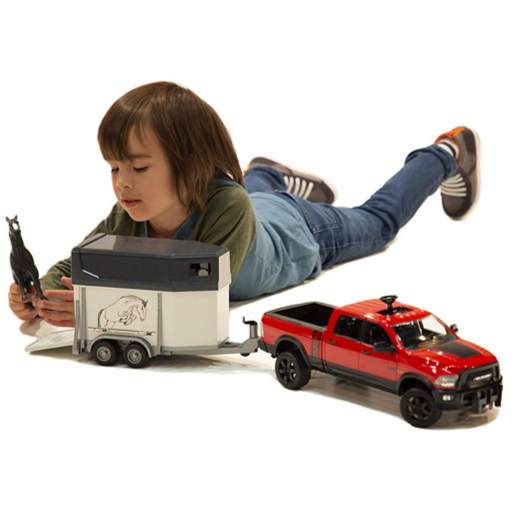 Bruder Ram 2500 Power Wagon with Horse Trailer & Horse 1.16 Scale 3