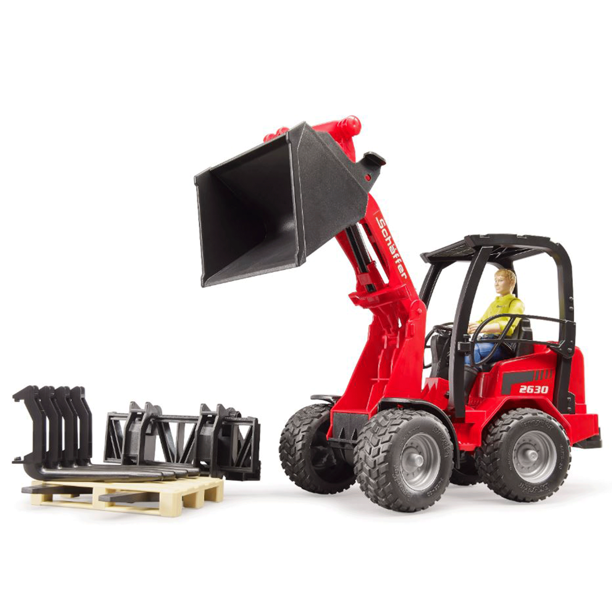 Bruder Schäffer Compact Loader 2630 with Figure & Accessories 1:16 Scale
