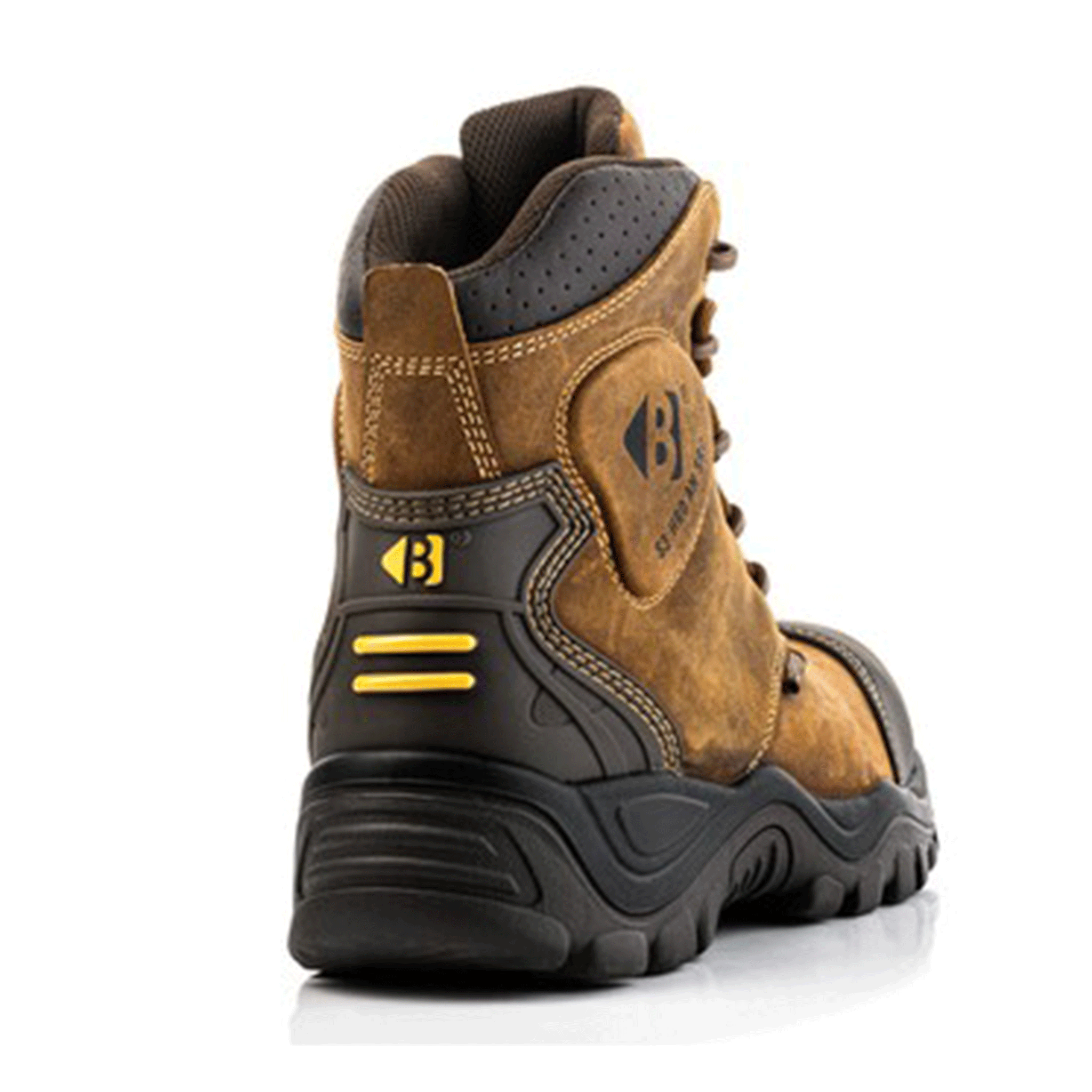 Buckbootz BSH012BR Brown Leather Buckshot Lace Safety Boot