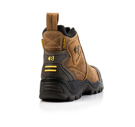 Buckler BSH014 Waterproof Pull On Safety Boots Dark Brown 2