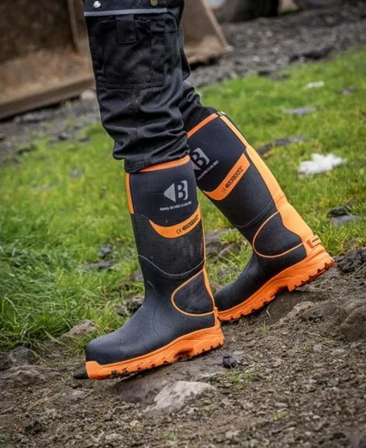 Buckler Buckbootz S5 Hi-Vis Safety Wellingtons with Ankle Protection