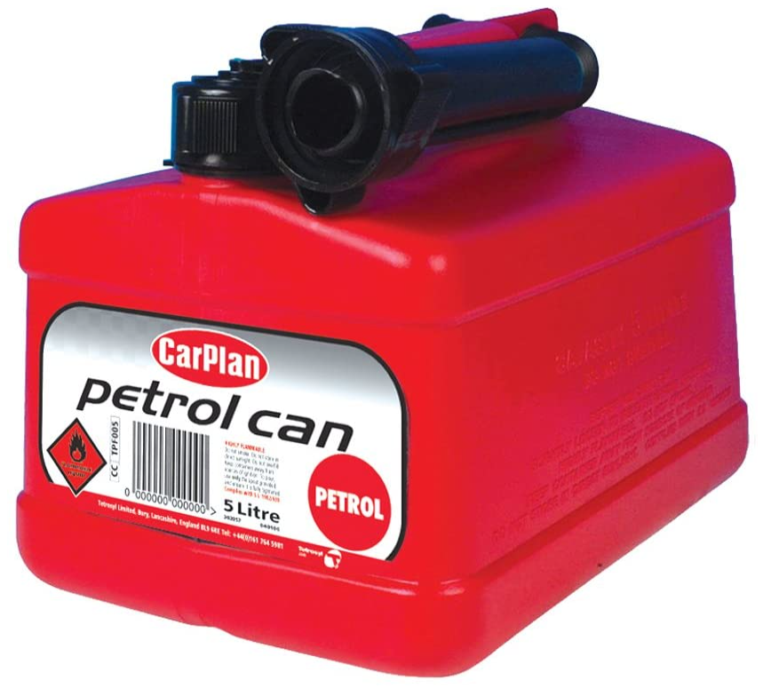 CarPlan 5L Plastic Fuel Can LEADED PETROL
