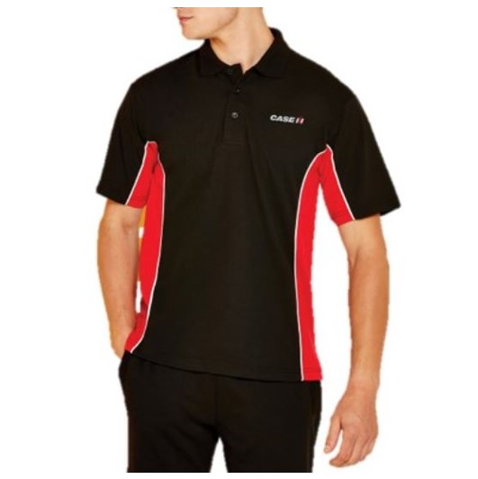 Case IH Genuine Black Contrast Polo Shirt 1