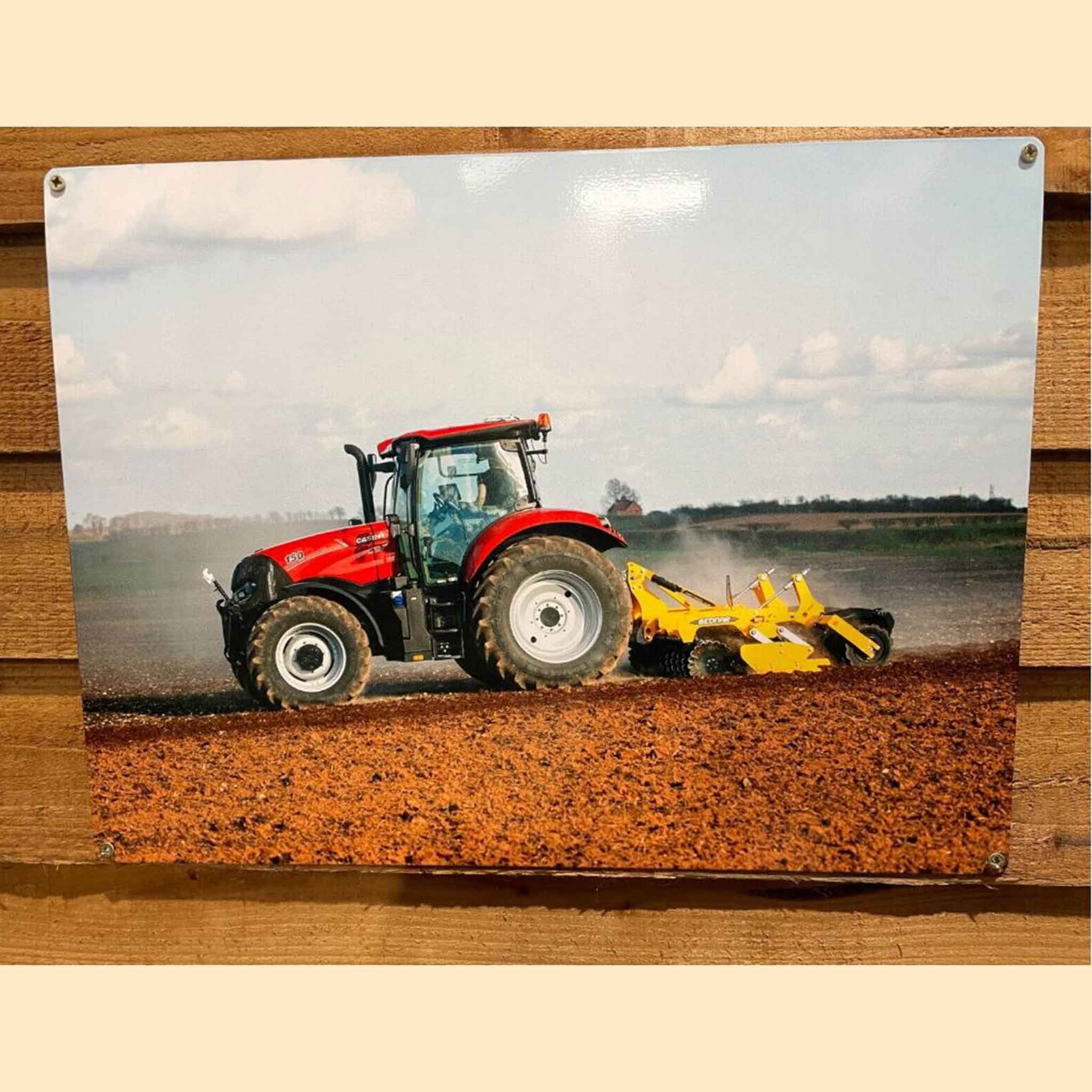 Case Tractor Ernest Doe Bednar Large Metal Sign 30x40cm