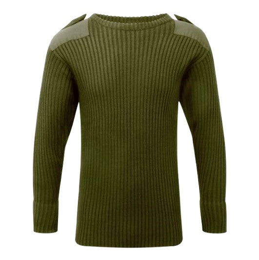 Castle 120 Crew Neck Combat Jumper Green 1
