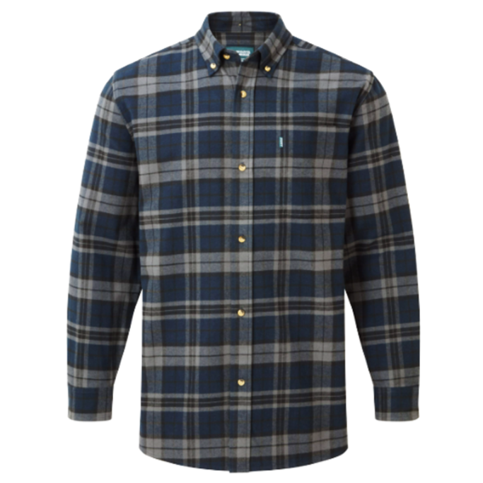 Castle Fort Men's Hyde Work Shirt Navy Check