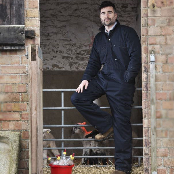 Castle Fort Quilted Coverall Navy Blue 2