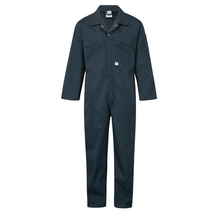 Castle Zip Front Polycotton overalls Spruce Green 1