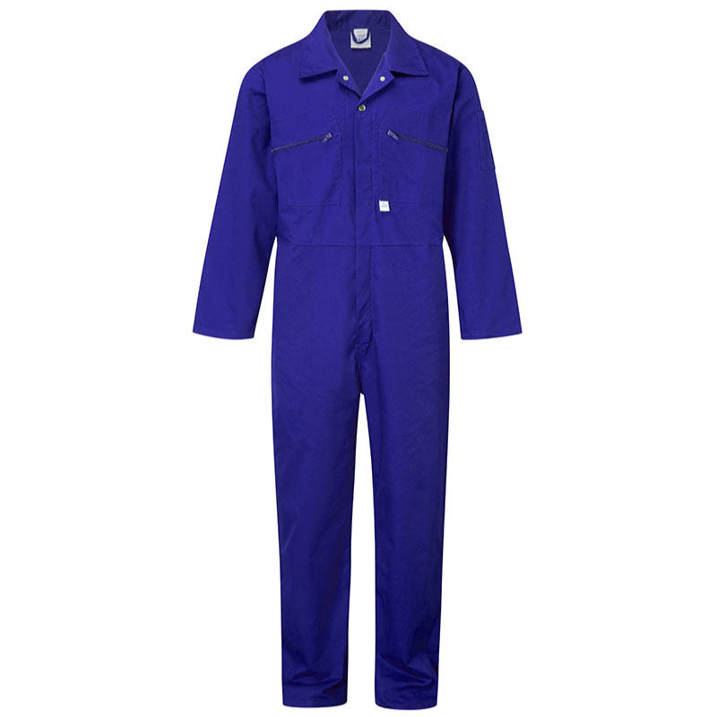 Castle Zip Front Polycotton Coveralls Royal Blue