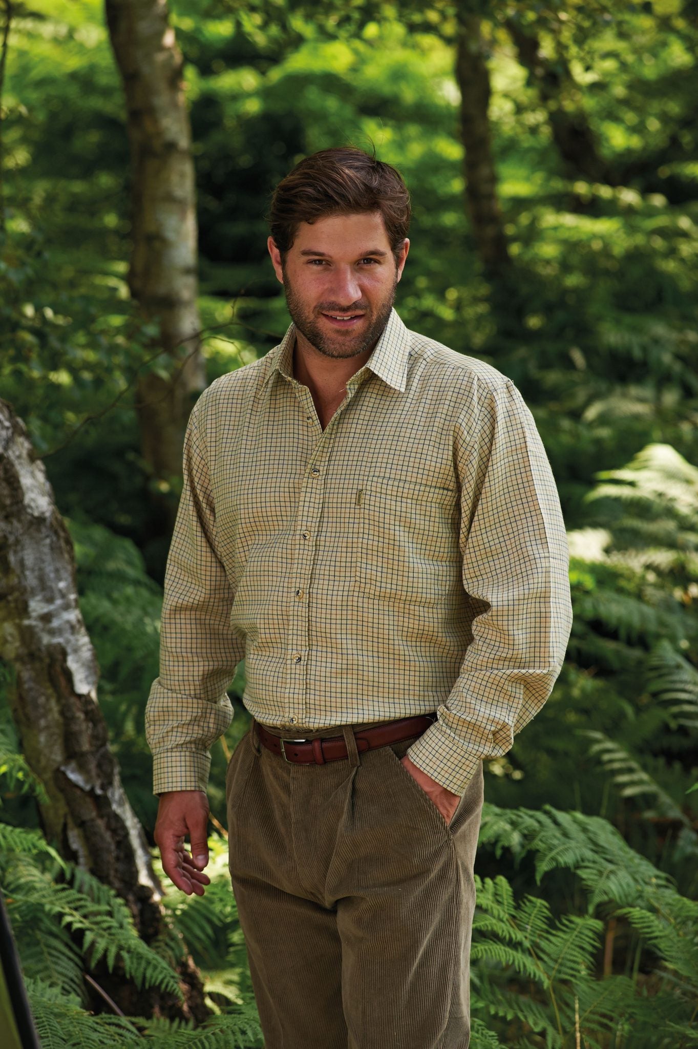 Champion Cartmel Men's Fleece Lined Shirt Stone 3