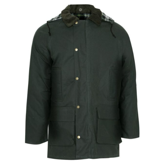 Champion Howick Men's Wax Jacket Olive Green 3