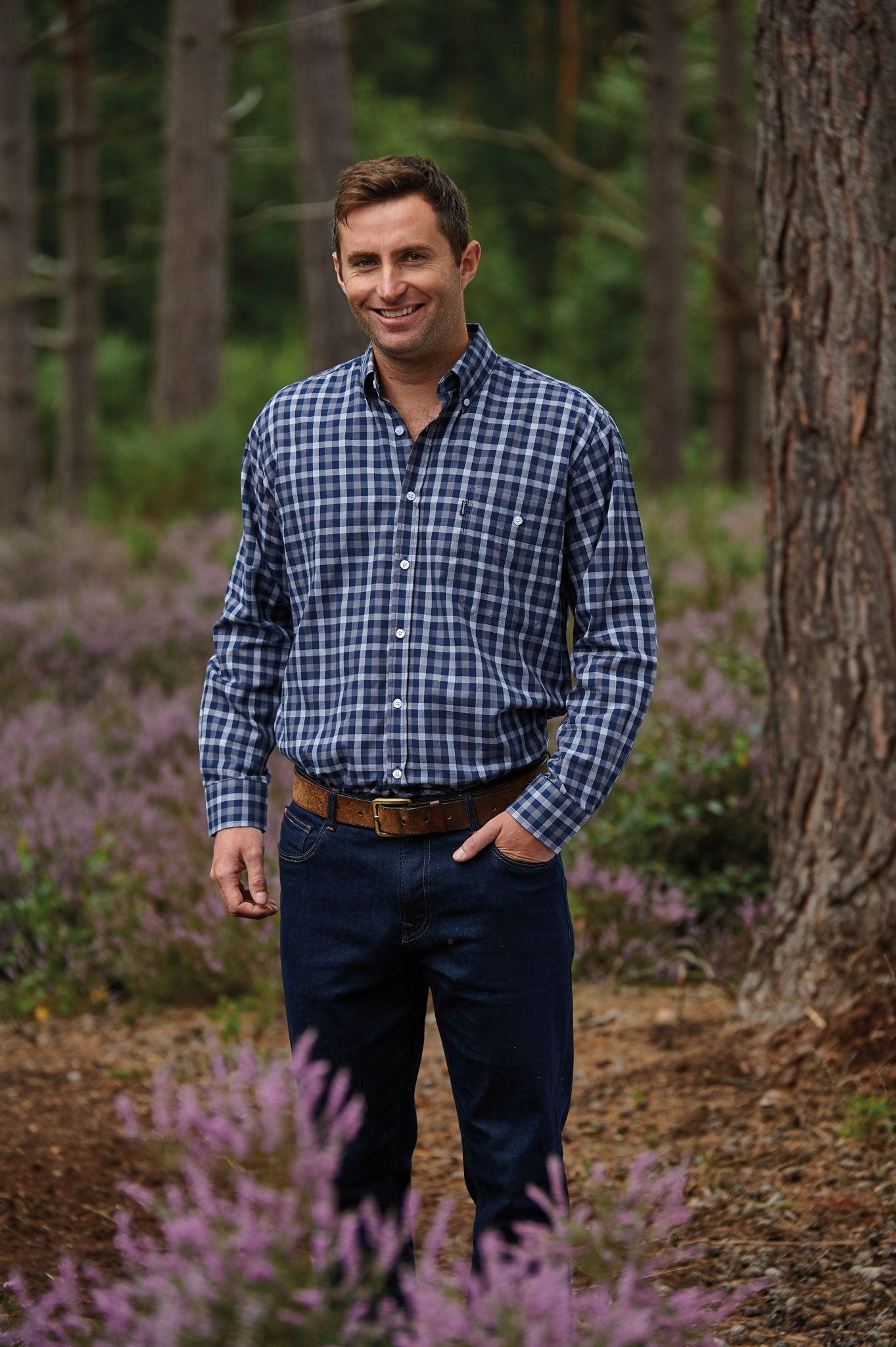 Champion Southwold Men's Shirt Navy Check 3