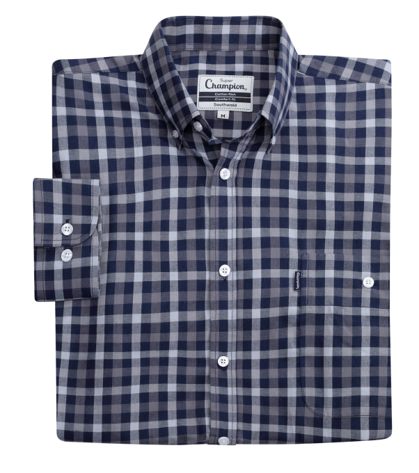 Champion Southwold Men's Shirt Navy Check 4