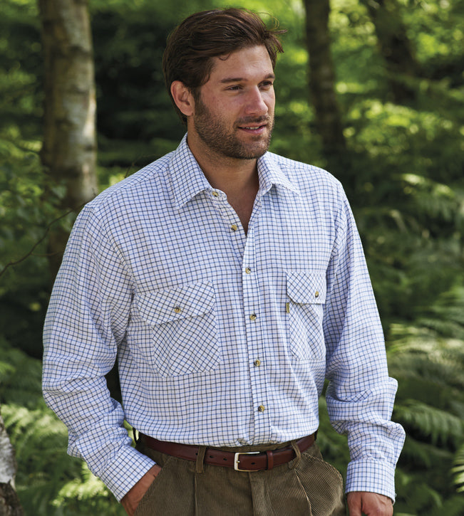 Champion Tattersall Men's Check Shirt Blue 2