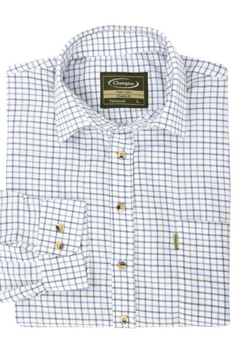 Champion Tattersall Men's Check Shirt Blue 3