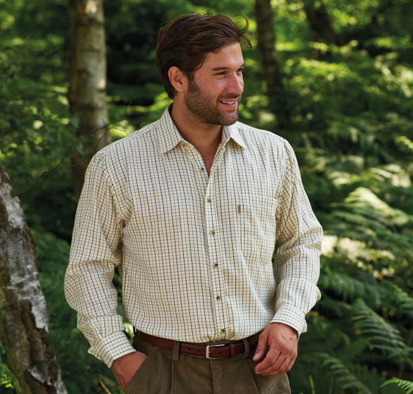 Champion Tattersall Men's Check Shirt Green 3a