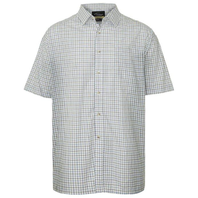 Champion Tattersall Men's Short Sleeve Shirt Blue 1