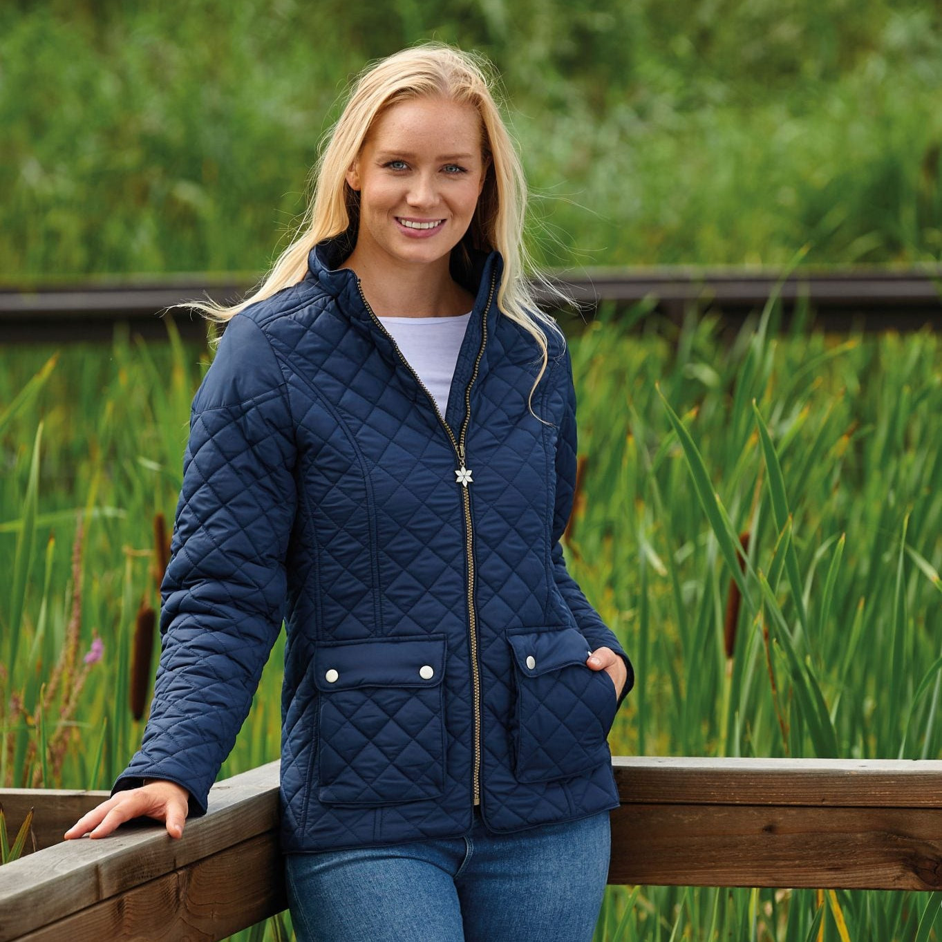 Champion Wisley Ladies Quilted Jacket Navy 3