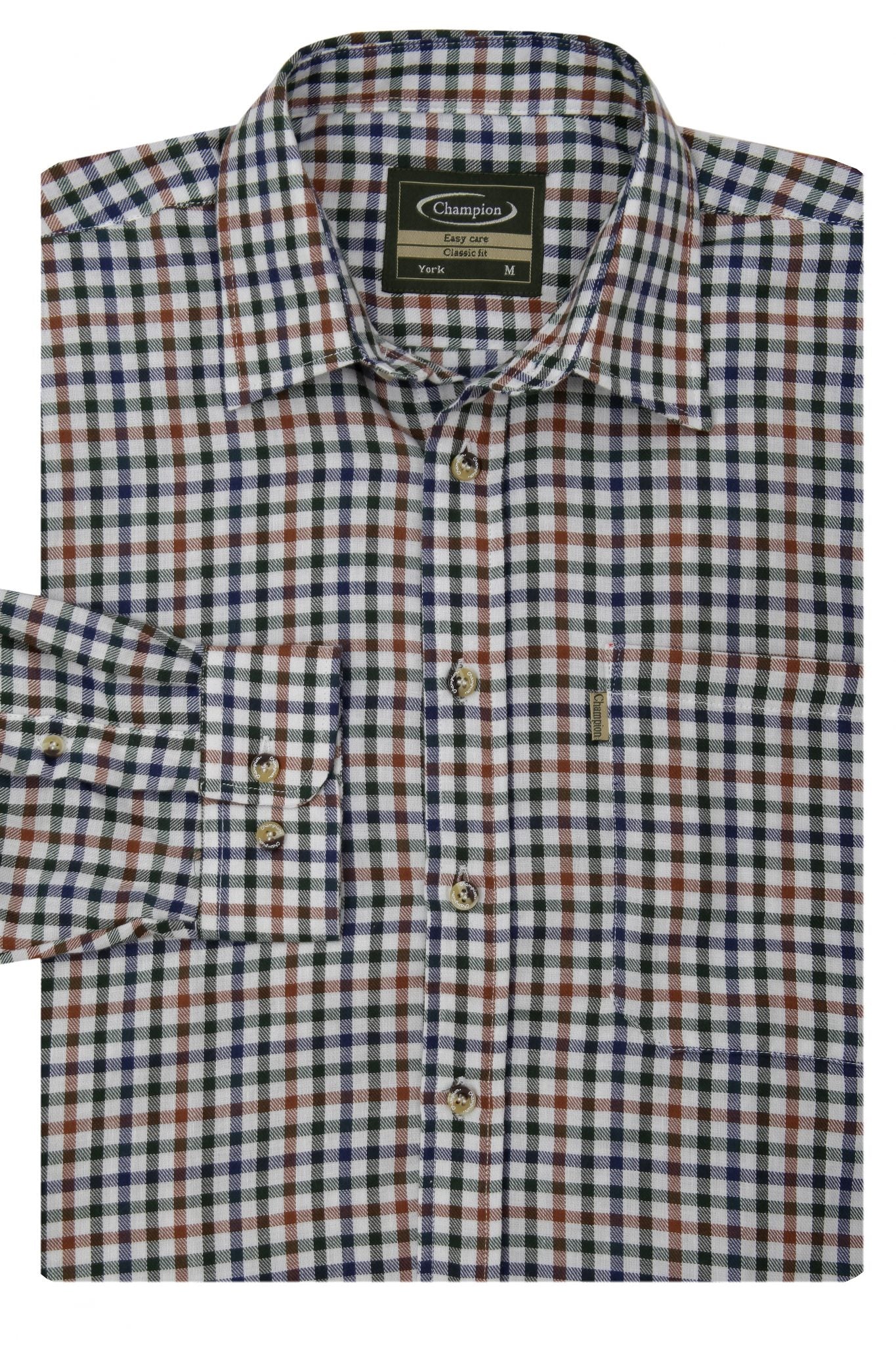 Champion York Men's Shirt Brown Check 3