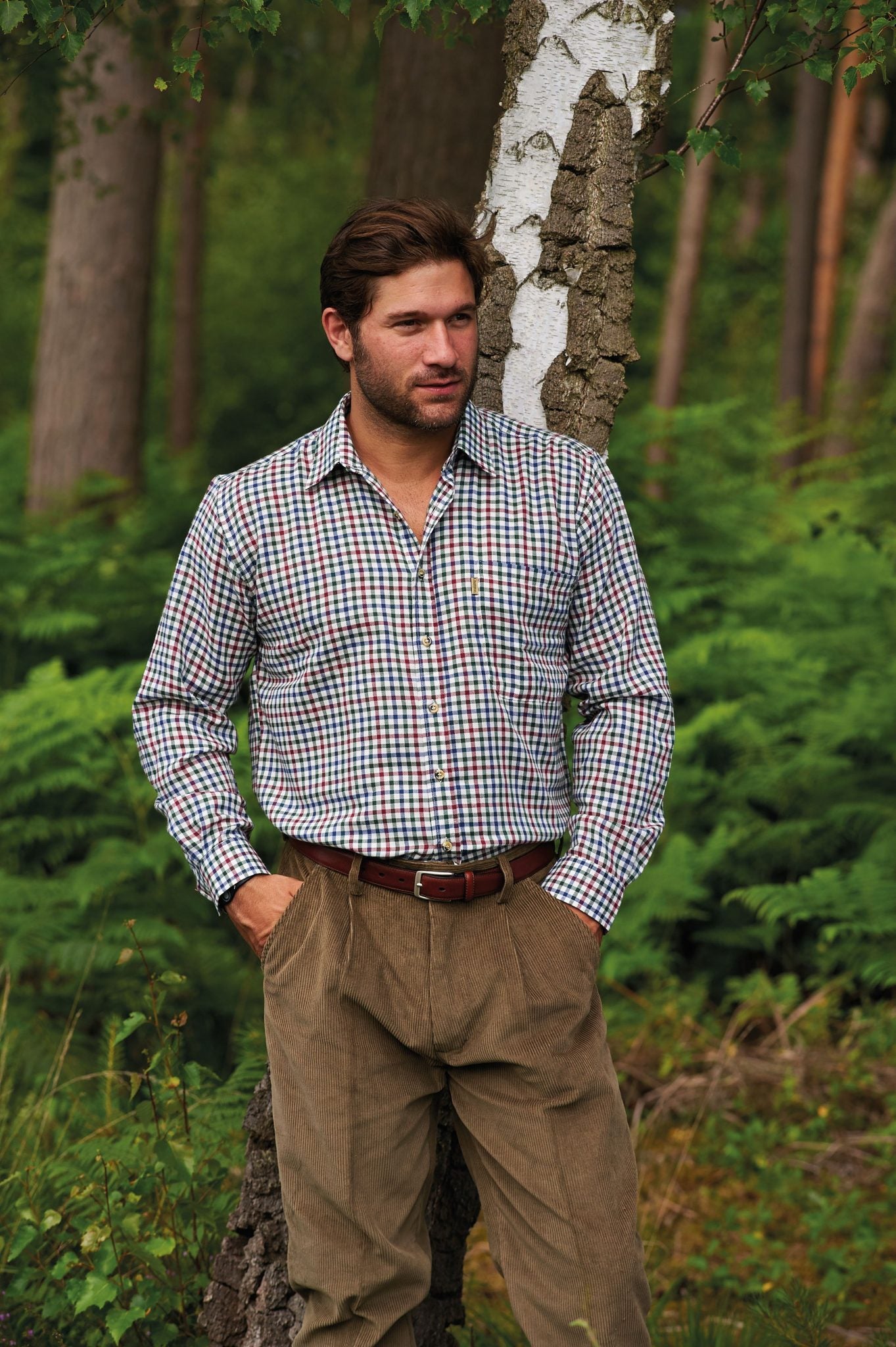 Champion York Men's Shirt Wine Check 1