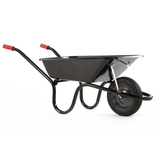 Chillington Camden Classic Black 85L Puncture Free Wheelbarrow 1