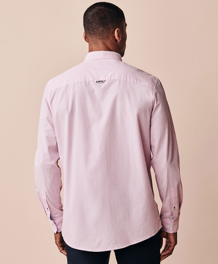 Crew Classic Fit Micro Gingham Shirt Classic Pink 4