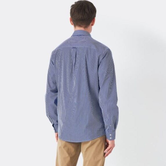 Crew Classic Fit Micro Gingham Shirt Ultra Marine 3