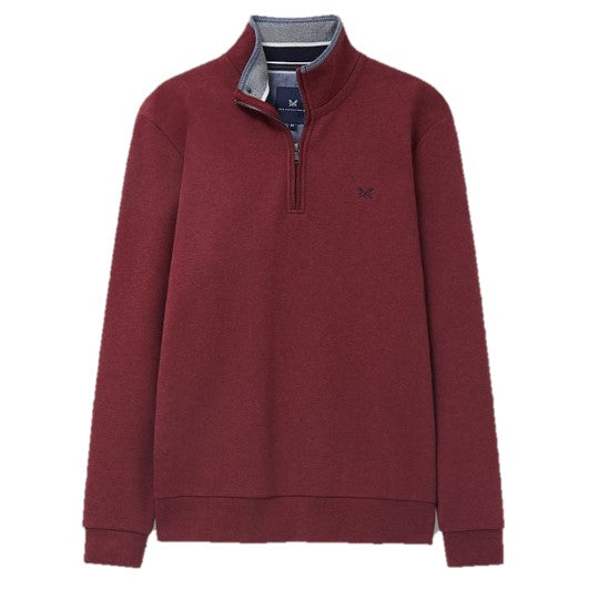 Crew Classic Half Zip Sweatshirt Cordovan Marl 1