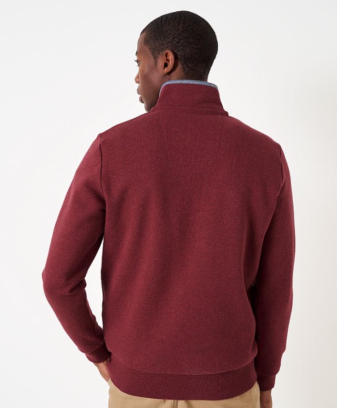 Crew Classic Half Zip Sweatshirt Cordovan Marl 4