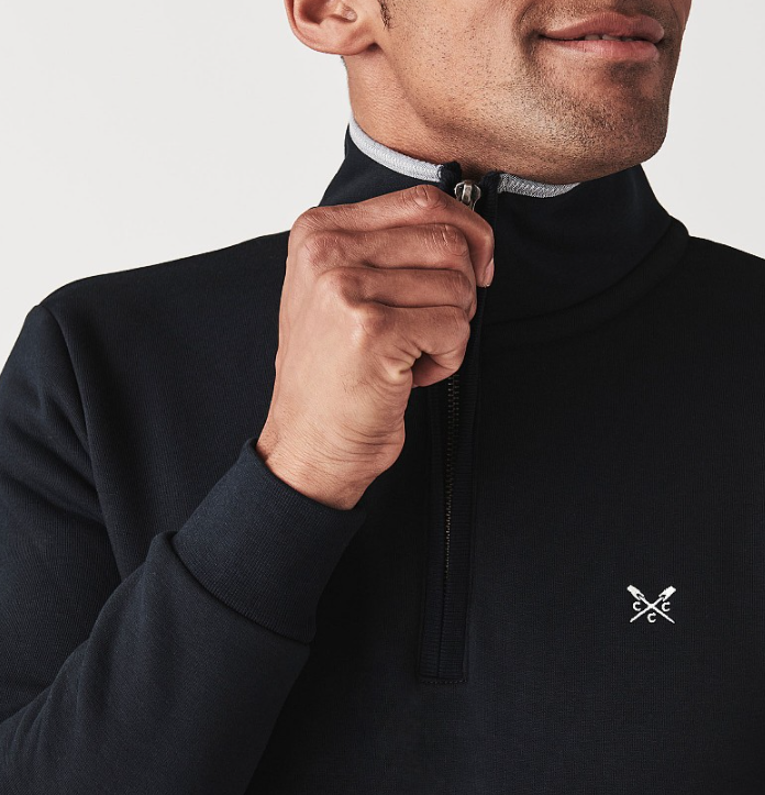 Crew Classic Men's Half Zip Sweatshirt Navy 4