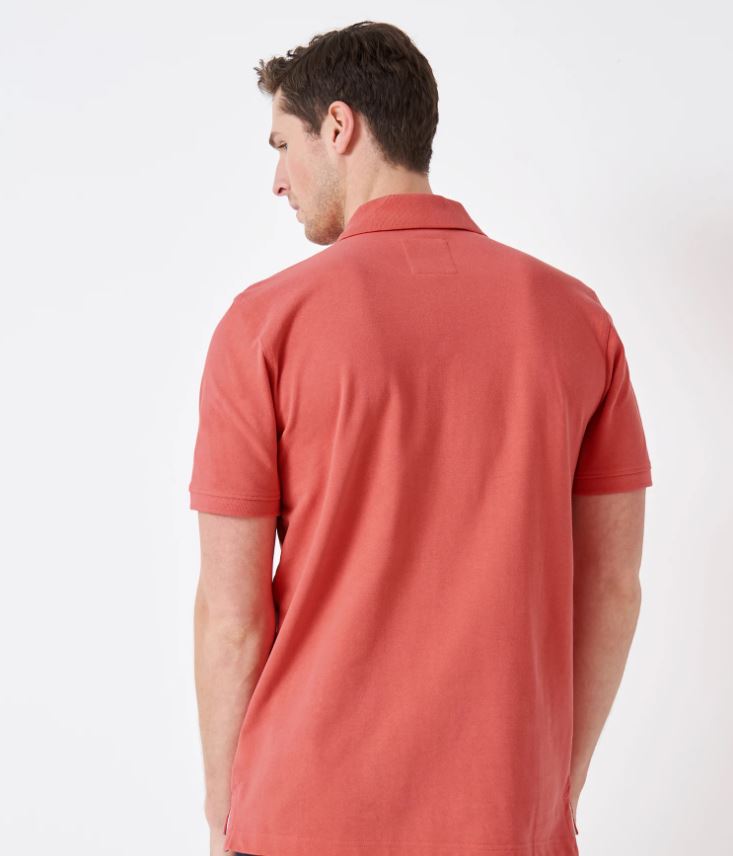 Crew Classic Pique Polo Shirt Spiced Coral 4