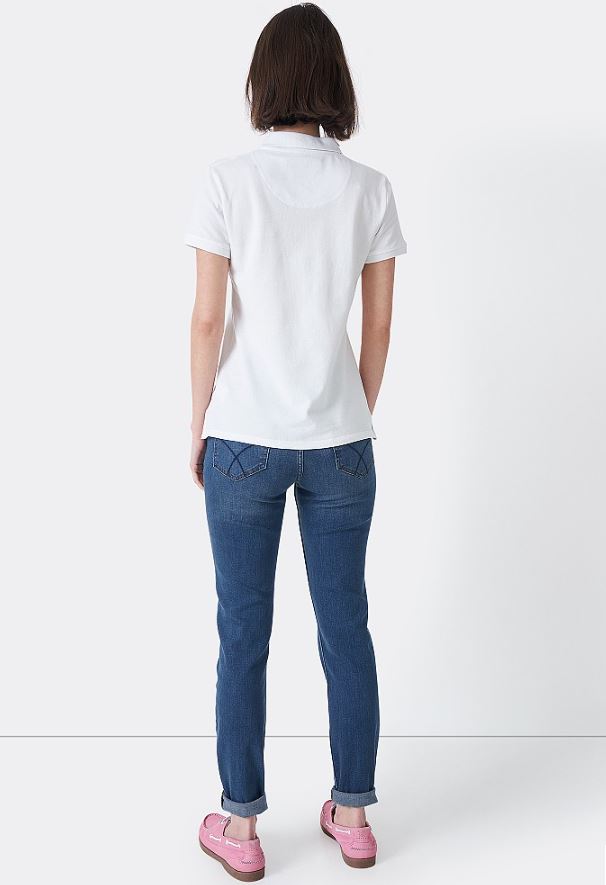 Crew Clothing Ladies Skinny Jeans Worn Out Mid Wash 2