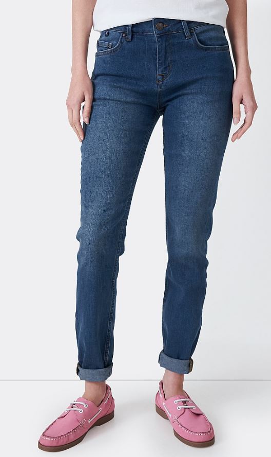 Crew Clothing Ladies Skinny Jeans Worn Out Mid Wash 3