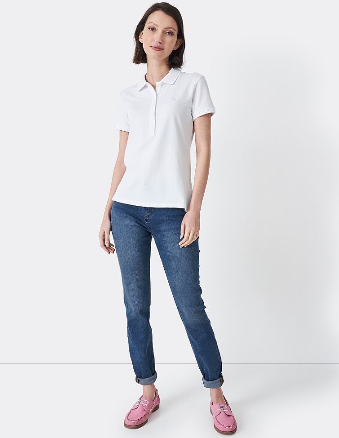 Crew Clothing Ladies Skinny Jeans Worn Out Mid Wash 4
