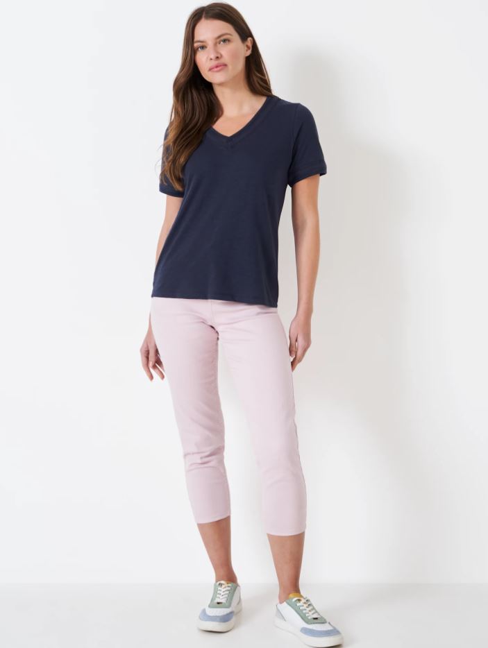 Crew Clothing Lavendar Tee Shirt Dark Navy 4