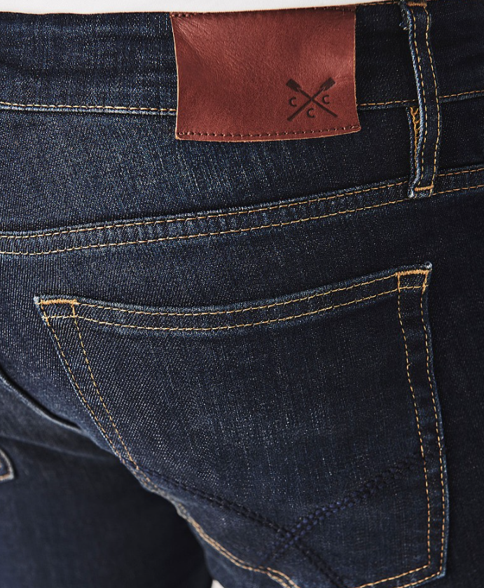 Crew Clothing Spencer Slim Leg Jeans Vintage Blue 4