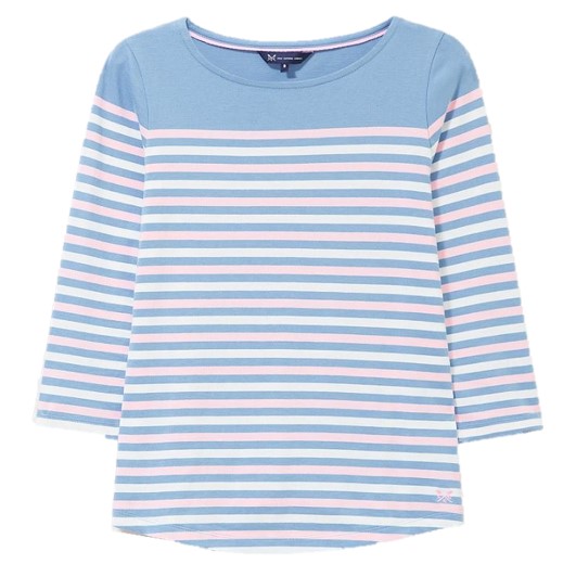 Crew Essential Breton Ladies Top White-Blue 1
